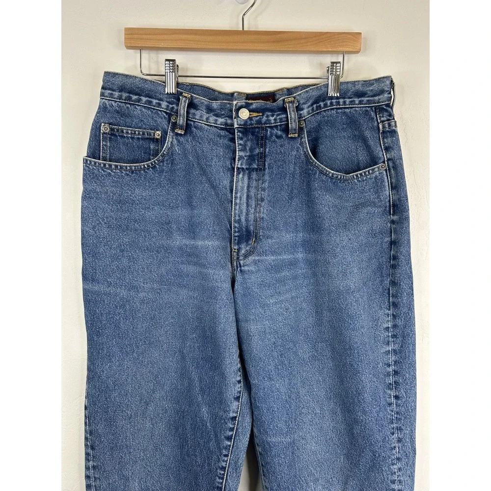 Barrel Leg Blue Jeans Vintage Pepe London Size 33 Y2K 90s Denim Pants Hip Hop